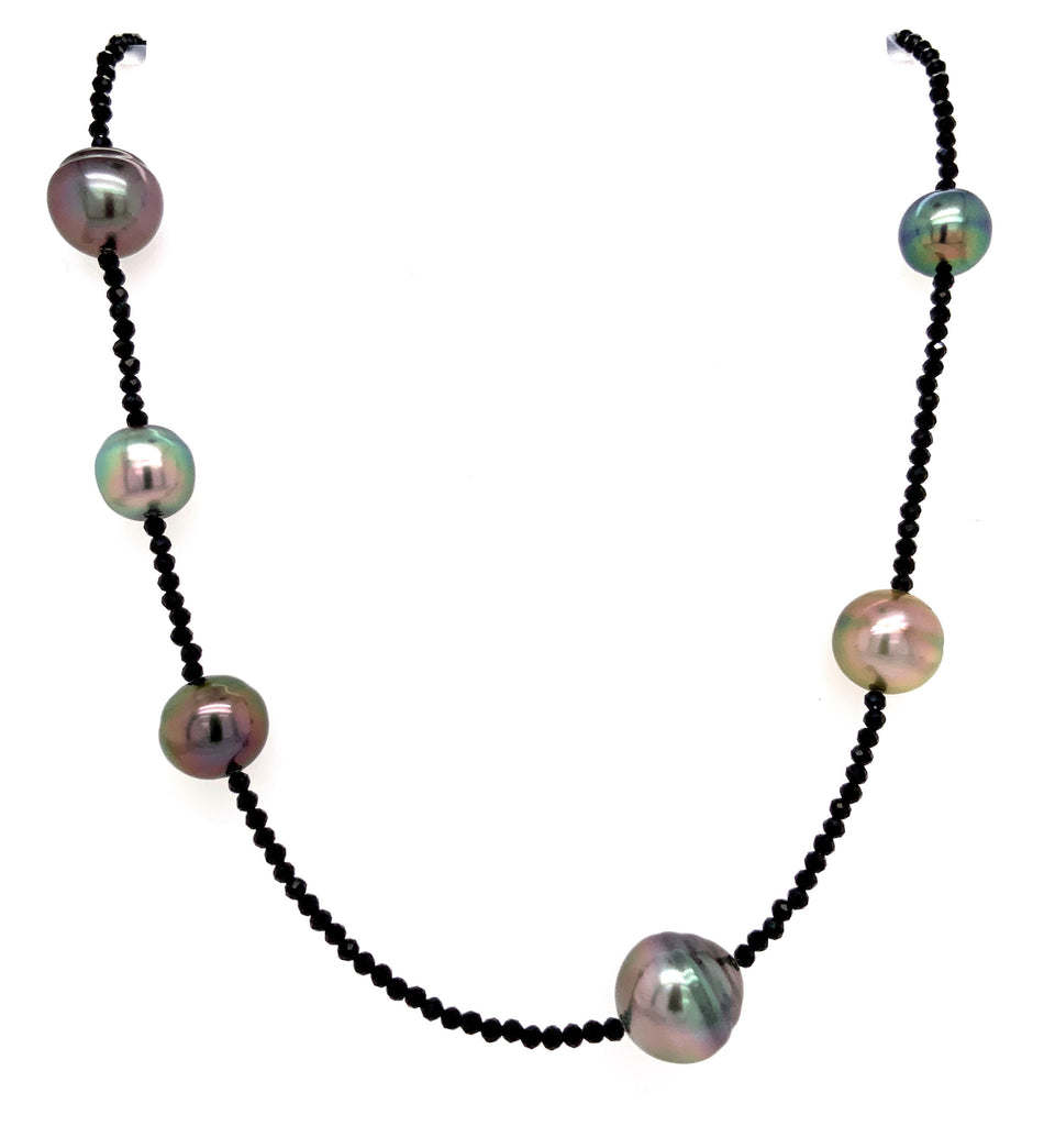 Hand knotted Chunky Fresh Water Black Pearls Necklace, Sterling Silver –  Loulia Pearl Jewelry